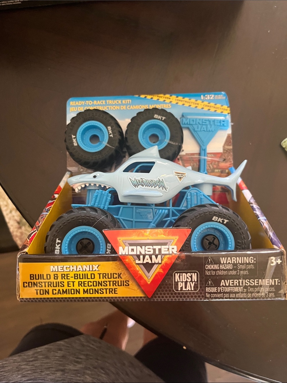 Monster Jam Megalodon Mechanix Build & Re-Build Truck - Light Blue